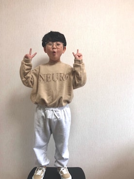 「5歳」｜「アイテム（スウェットパンツ）」を使った、sskk11さん（キッズ・110cm）の春コーディネート