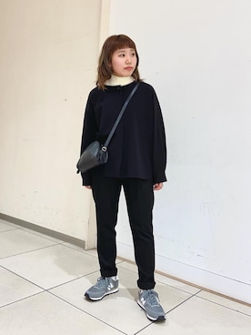 「IL BISONTE（イルビゾンテ）のアイテム」を使った、キザキ　アケミさん（レディース・148cm）の冬コーディネート