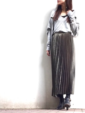 「アイテム（ブーティ）」を使った、waka__sanさん（レディース・162cm・30代）の冬コーディネート