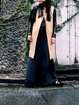 「Yohji Yamamoto（ヨウジヤマモト）のアイテム（スカート）」を使った、waka__sanさん（レディース・162cm）の秋コーディネート