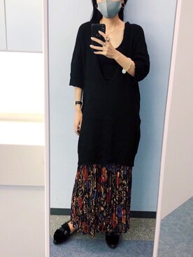 「TIFFANY&Co.（ティファニー）の【Old&Vintage】Tiffany＆Co.（ティファニー）レターントゥ サークルブレスレット2（ブレスレット、シルバー系）」を使った、waka__sanさん（レディース・162cm）の秋コーディネート