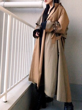 「Maison Margiela（メゾンマルジェラ）のMaison Margiela 「タビ」ブーツ（ブーツ、ブラック系）」を使った、waka__sanさん（レディース・162cm）の秋コーディネート