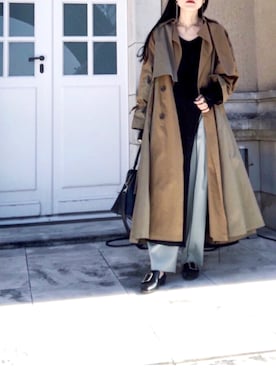 「Maison Margiela（メゾンマルジェラ）のMaison Margiela - Sac ショルダーバッグ - women - レザー - ワンサイズ（ショルダーバッグ、ブラック系）」を使った、waka__sanさん（レディース・162cm）の春コーディネート