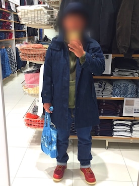 「AIGLE（エーグル）のアイテム（トレンチコート）」を使った、ひ にさん（メンズ・165cm）の秋コーディネート