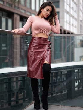 「CHINESE LAUNDRY（チャイニーズランドリー）のアイテム」を使った、Greys Araizaさん（レディース・162cm）の冬コーディネート