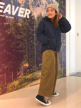 「HIGHLAND 2000（ハイランドトゥーサウザンド）のアイテム」を使った、リナリナ～さん（レディース・157cm）の冬コーディネート