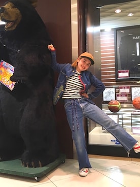 「星条旗」｜「アイテム（ブルゾン）」を使った、リナリナ～さん（レディース・157cm）の冬コーディネート