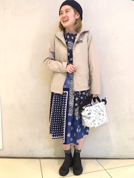 「WILD THINGS（ワイルドシングス）のアイテム（ブルゾン）」を使った、リナリナ～さん（レディース・157cm）の春コーディネート