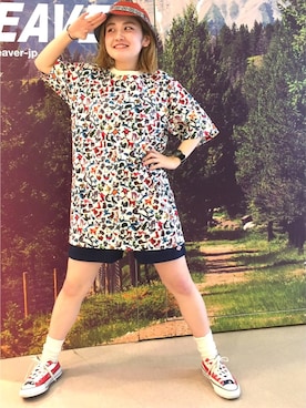 「DANTON（ダントン）のアイテム（パンツ）」を使った、リナリナ～さん（レディース・157cm）の春コーディネート