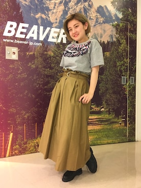 「Coohem（コーヘン）のアイテム」を使った、リナリナ～さん（レディース・157cm）の春コーディネート