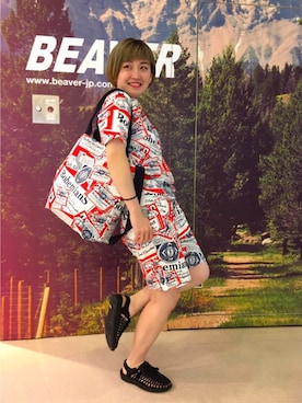 「BEAVER（ビーバー）のアイテム（トップス）」を使った、リナリナ～さん（レディース・157cm）の春コーディネート