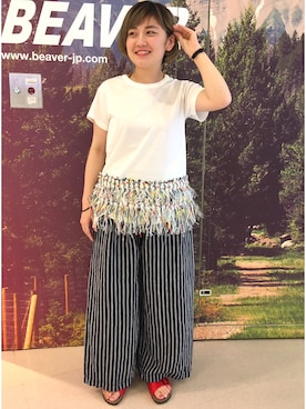 「Coohem（コーヘン）のアイテム」を使った、リナリナ～さん（レディース・157cm）の夏コーディネート