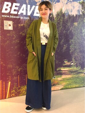 「D.M.G.（ドミンゴ）のアイテム（ジャケット/アウター）」を使った、リナリナ～さん（レディース・157cm）の夏コーディネート