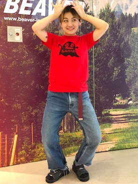 「Happy Socks（ハッピーソックス）のアイテム」を使った、リナリナ～さん（レディース・157cm）の夏コーディネート