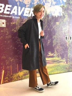 「FANEUIL（ファヌル）のアイテム」を使った、リナリナ～さん（レディース・157cm）の秋コーディネート
