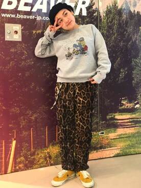 「MANASTASH」｜「アイテム（ハンチング/ベレー帽）」を使った、リナリナ～さん（レディース・157cm）の秋コーディネート