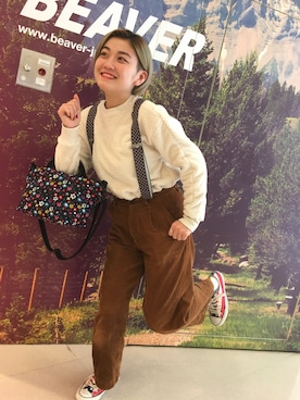 「BOHEMIANS（ボヘミアンズ）のアイテム」を使った、リナリナ～さん（レディース・157cm）の冬コーディネート