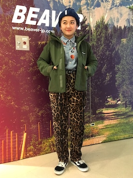 「WILD THINGS（ワイルドシングス）のアイテム」を使った、リナリナ～さん（レディース・158cm）の冬コーディネート