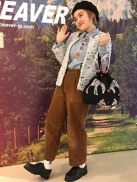 「Coohem（コーヘン）のアイテム」を使った、リナリナ～さん（レディース・158cm）の冬コーディネート