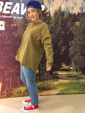 「D.M.G.（ドミンゴ）のアイテム（パンツ）」を使った、リナリナ～さん（レディース・158cm）の春コーディネート