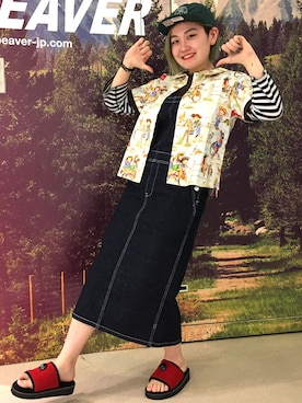 「Urvin」｜「アイテム（オールインワン・サロペット）」を使った、リナリナ～さん（レディース・158cm）の春コーディネート