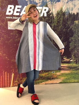 「D.M.G.（ドミンゴ）のアイテム（パンツ）」を使った、リナリナ～さん（レディース・158cm）の春コーディネート