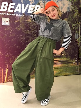 「D.M.G.（ドミンゴ）のアイテム」を使った、リナリナ～さん（レディース・158cm）の夏コーディネート