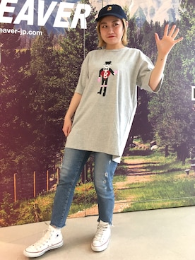 「D.M.G.（ドミンゴ）のアイテム（パンツ）」を使った、リナリナ～さん（レディース・158cm）の夏コーディネート