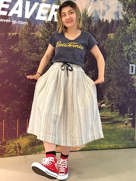 「MIXTA（ミクスタ）のアイテム」を使った、リナリナ～さん（レディース・158cm）の夏コーディネート