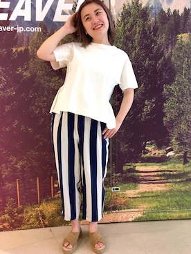 「GRANDMA MAMA DAUGHTER（グランマママドーター）のアイテム」を使った、リナリナ～さん（レディース・158cm）の夏コーディネート