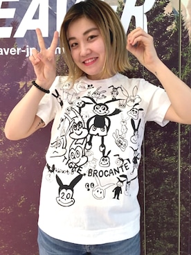 「D.M.G.（ドミンゴ）のアイテム（パンツ）」を使った、リナリナ～さん（レディース・158cm）の夏コーディネート