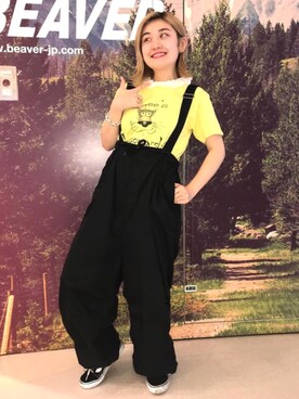 「Urvin」｜「アイテム（オールインワン・サロペット）」を使った、リナリナ～さん（レディース・158cm）の夏コーディネート