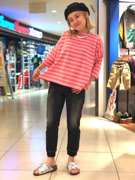 「GOHEMP（ゴーヘンプ）のアイテム」を使った、リナリナ～さん（レディース・158cm）の夏コーディネート