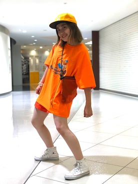 「EBBETS FIELD FLANNELS（エベッツフィールドフランネルズ）のアイテム」を使った、リナリナ～さん（レディース・158cm）の夏コーディネート