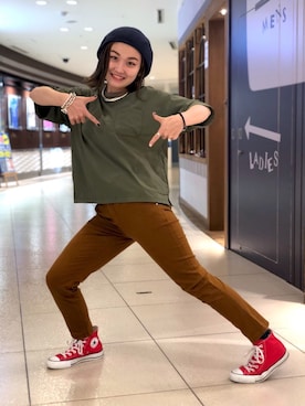 「D.M.G.（ドミンゴ）のアイテム」を使った、リナリナ～さん（レディース・158cm）の夏コーディネート