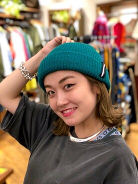 「BEAVER（ビーバー）のアイテム（ブレスレット）」を使った、リナリナ～さん（レディース・158cm）の秋コーディネート