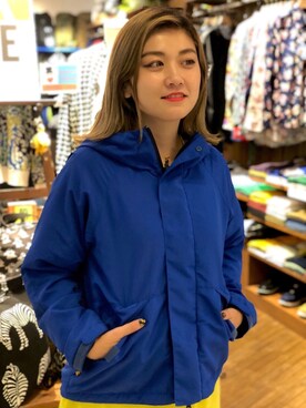 「MANASTASH（マナスタッシュ）のアイテム（マウンテンパーカー）」を使った、リナリナ～さん（レディース・158cm）の秋コーディネート
