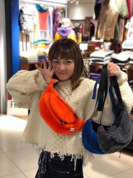 「BEAVER（ビーバー）のアイテム（バッグ）」を使った、リナリナ～さん（レディース・158cm）の秋コーディネート