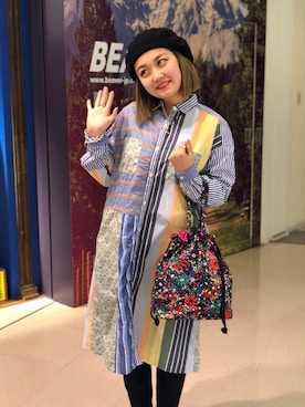 「BEAVER（ビーバー）のアイテム（ブレスレット）」を使った、リナリナ～さん（レディース・158cm）の冬コーディネート