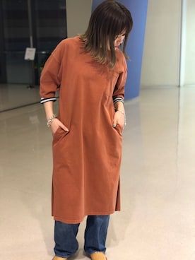 「BEAVER（ビーバー）のアイテム（ブレスレット）」を使った、リナリナ～さん（レディース・158cm）の春コーディネート