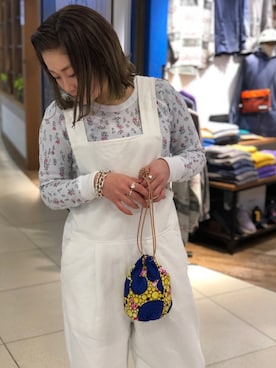 「GRANDMA MAMA DAUGHTER（グランマママドーター）のアイテム」を使った、リナリナ～さん（レディース・158cm）の春コーディネート