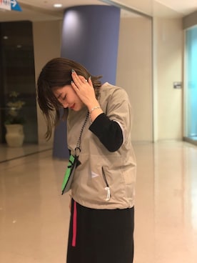 「and wander（アンドワンダー）のアイテム」を使った、リナリナ～さん（レディース・158cm）の春コーディネート