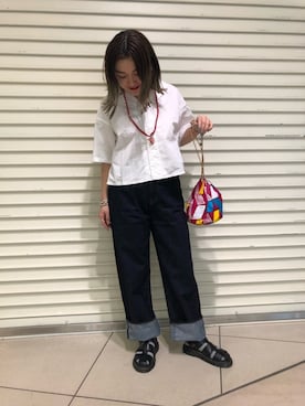 「BEAVER（ビーバー）のアイテム（アクセサリー）」を使った、リナリナ～さん（レディース・158cm）の春コーディネート