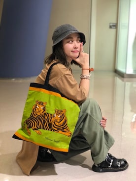 「BEAVER（ビーバー）のアイテム（アクセサリー）」を使った、リナリナ～さん（レディース・158cm）の春コーディネート