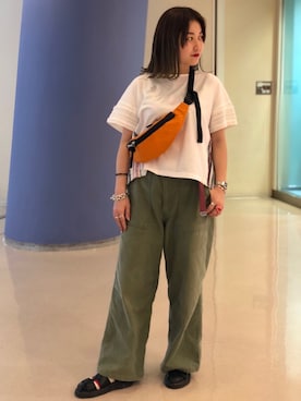 「TIMEX（タイメックス）のアイテム」を使った、リナリナ～さん（レディース・158cm）の春コーディネート