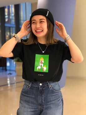 「TIMEX（タイメックス）のアイテム」を使った、リナリナ～さん（レディース・158cm）の春コーディネート
