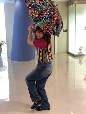 「TIMEX（タイメックス）のアイテム」を使った、リナリナ～さん（レディース・158cm）の夏コーディネート