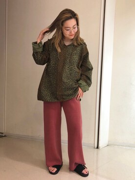 「MANASTASH（マナスタッシュ）のMANASTASH/マナスタッシュ　SNUG RELAX PANTS スナッグリラックスパンツ（その他パンツ）」を使った、リナリナ～さん（レディース・158cm）の夏コーディネート