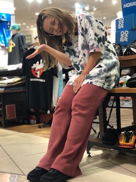 「MANASTASH（マナスタッシュ）のMANASTASH/マナスタッシュ　SNUG RELAX PANTS スナッグリラックスパンツ（その他パンツ）」を使った、リナリナ～さん（レディース・158cm）の夏コーディネート