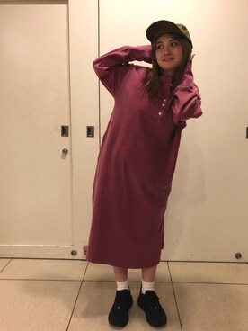 「MANASTASH（マナスタッシュ）のアイテム（ワンピース/ドレス）」を使った、リナリナ～さん（レディース・158cm）の夏コーディネート
